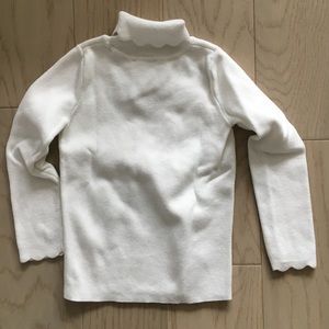Jacadi white turtleneck sweater toddler